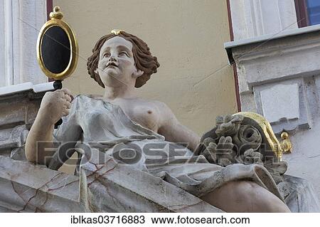 "Female figure looking in a mirror, """"Baroque House, Neissstrasse 30"""", Museum of Cultural History Goerlitz, Gorlitz, Saxony, Germany, Europe" View Large Photo Image Stock Image - "Female figure looking in a mirror, """"Baroque House, Neissstrasse 30"""", Museum of Cultural History Goerlitz, Gorlitz, Saxony, Germany, Europe". Fotosearch
