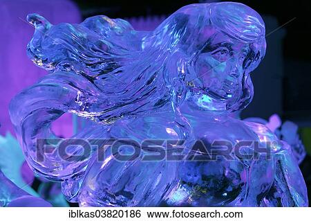 "Female figure with flowing hair made of ice, Ice Sculpture Festival, Bruges, West Flanders, Belgium, Europe" View Large Photo Image Stock Photograph - "Female figure with flowing hair made of ice, Ice Sculpture Festival, Bruges, West Flanders, Belgium, Europe". Fotosearch