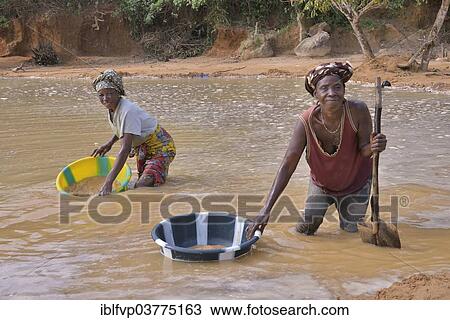 "Female gold panners near Koidu, Kono District, Eastern Province Region, Sierra Leone, Africa" View Large Photo Image Stock Image - "Female gold panners near Koidu, Kono District, Eastern Province Region, Sierra Leone, Africa". Fotosearch
