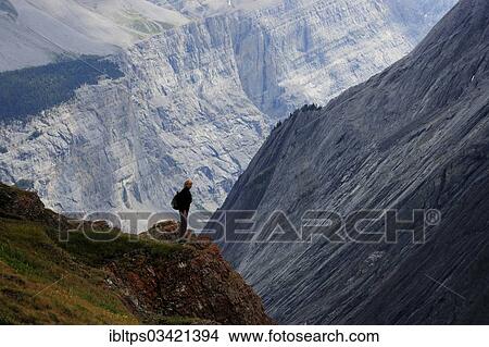 "Female hiker in the Rocky Mountains, Jasper National Park, Alberta Province, Canada, North America" View Large Photo Image Picture - "Female hiker in the Rocky Mountains, Jasper National Park, Alberta Province, Canada, North America". Fotosearch