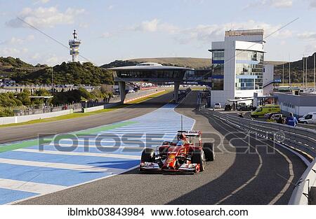 "Fernando Alonso in the Ferrari F14 T in the pit lane exit, Formula 1 winter testing at the Circuito de Velocidad, Jerez de la Frontera, Andalusia, Spain, Europe" View Large Photo Image Picture - "Fernando Alonso in the Ferrari F14 T in the pit lane exit, Formula 1 winter testing at the Circuito de Velocidad, Jerez de la Frontera, Andalusia, Spain, Europe". Fotosearch