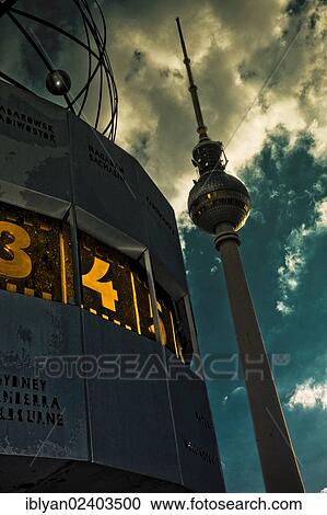 "Fernsehturm, television tower and World Clock on Alexanderplatz square in Berlin, Germany, Europe" View Large Photo Image Stock Image - "Fernsehturm, television tower and World Clock on Alexanderplatz square in Berlin, Germany, Europe". Fotosearch