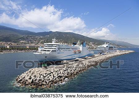 "Ferries at the new port, Bastia, Corsica, France, Europe" View Large Photo Image Stock Photography - "Ferries at the new port, Bastia, Corsica, France, Europe". Fotosearch