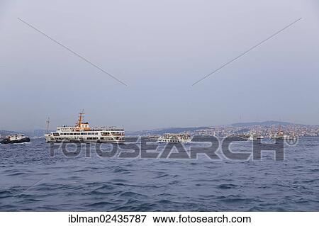 "Ferries, Bosphorus, Istanbul, Turkey, Europe, Uskudar in Asia on the right, Asia" View Large Photo Image Stock Photo - "Ferries, Bosphorus, Istanbul, Turkey, Europe, Uskudar in Asia on the right, Asia". Fotosearch