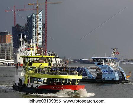 "Ferries crossing the canal in front of the Cap San Diego and the Elbe Philharmonic Hall, Hamburg, Hamburg, Hamburg, Germany, Europe" View Large Photo Image Stock Photography - "Ferries crossing the canal in front of the Cap San Diego and the Elbe Philharmonic Hall, Hamburg, Hamburg, Hamburg, Germany, Europe". Fotosearch