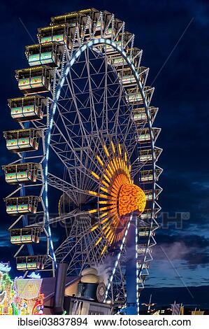 "Ferris wheel at the blue hour, Oktoberfest, Munich, Bavaria, Germany, Europe" View Large Photo Image Picture - "Ferris wheel at the blue hour, Oktoberfest, Munich, Bavaria, Germany, Europe". Fotosearch