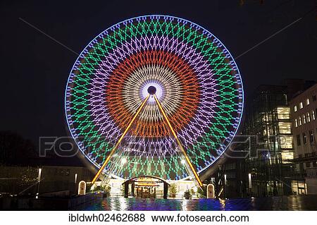 Stock Photo - "Ferris wheel at the Christmas market, Essen, Ruhr area, North Rhine-Westphalia, Germany, Europe, PublicGround, Europe". Fotosearch