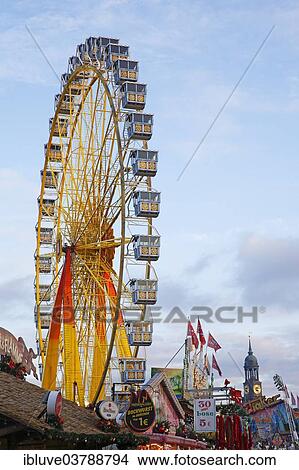 "Ferris wheel at the Hamburger Dom fun fair, Winterdom 2013, Heiligengeistfeld, St. Pauli, Hamburg, Germany, Europe" View Large Photo Image Picture - "Ferris wheel at the Hamburger Dom fun fair, Winterdom 2013, Heiligengeistfeld, St. Pauli, Hamburg, Germany, Europe". Fotosearch