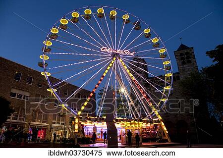 Stock Photography - "Ferris wheel at the Italian festival """"Festa Italiana"""", Unna, Ruhr district, North Rhine-Westphalia, Germany, Europe". Fotosearch