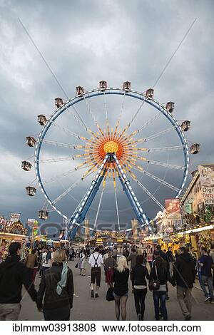 "Ferris wheel, Munich Spring Festival, Theresienwiese, Munich, Bavaria, Germany, Europe" View Large Photo Image Stock Photo - "Ferris wheel, Munich Spring Festival, Theresienwiese, Munich, Bavaria, Germany, Europe". Fotosearch