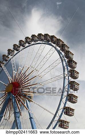 Stock Image - Ferris wheel, Oktoberfest, Munich, Bavaria, Germany, Europe. Fotosearch