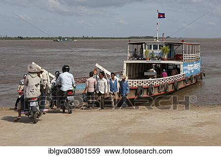 "Ferry at the bank of the Mekong River in Phnom Penh, Cambodia, Asia" View Large Photo Image Stock Photo - "Ferry at the bank of the Mekong River in Phnom Penh, Cambodia, Asia". Fotosearch