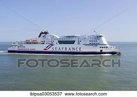 Stock Photo - "Ferry from Calais to Dover, England, United Kingdom, Europe". Fotosearch