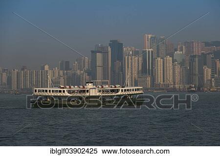 "Ferry from Kowloon, Star Ferry, in front of the skyline of Hong Kong Island, Hong Kong, China, Asia" View Large Photo Image Stock Photography - "Ferry from Kowloon, Star Ferry, in front of the skyline of Hong Kong Island, Hong Kong, China, Asia". Fotosearch