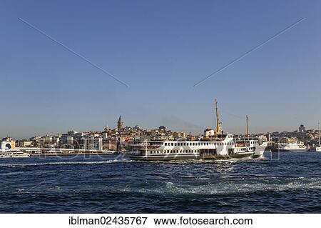 "Ferry, Golden Horn, Galata Tower in Beyoglu, Galata Bridge, Istanbul, european side, Turkey, Europe, Asia" View Large Photo Image Stock Photo - "Ferry, Golden Horn, Galata Tower in Beyoglu, Galata Bridge, Istanbul, european side, Turkey, Europe, Asia". Fotosearch