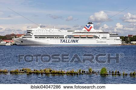 "Ferry MS Romantika of Estonian shipping company Tallink, in the passenger port of Riga on the Daugava river or Western Dvina, Riga, Latvia, Europe" View Large Photo Image Stock Photograph - "Ferry MS Romantika of Estonian shipping company Tallink, in the passenger port of Riga on the Daugava river or Western Dvina, Riga, Latvia, Europe". Fotosearch