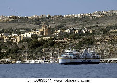 Stock Image - "Ferry off Gozo, Malta, Europe". Fotosearch