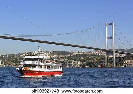 "Ferry on the Bosphorus, Bosphorus Bridge, Asian shore, from Ortakoy, Uskudar, Istanbul, Turkey, Asia" View Large Photo Image Stock Photo - "Ferry on the Bosphorus, Bosphorus Bridge, Asian shore, from Ortakoy, Uskudar, Istanbul, Turkey, Asia". Fotosearch