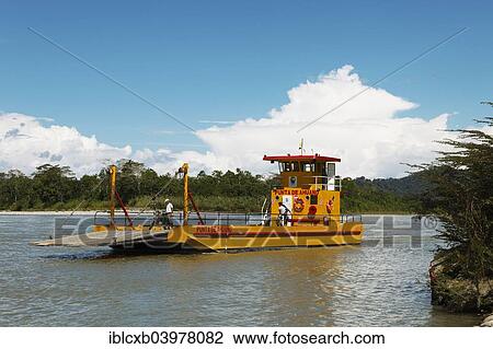 "Ferry on the Rio Napo, Ahuano, Napo Province, Ecuador, South America" View Large Photo Image Stock Image - "Ferry on the Rio Napo, Ahuano, Napo Province, Ecuador, South America". Fotosearch