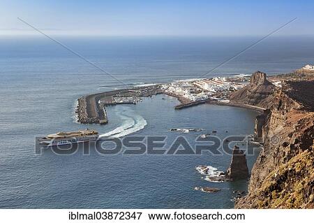 "Ferry sailing to Tenerife, Puerto de las Nieves with Dedo de Dios, Gran Canaria, Canary Islands, Spain, Europe" View Large Photo Image Stock Photo - "Ferry sailing to Tenerife, Puerto de las Nieves with Dedo de Dios, Gran Canaria, Canary Islands, Spain, Europe". Fotosearch