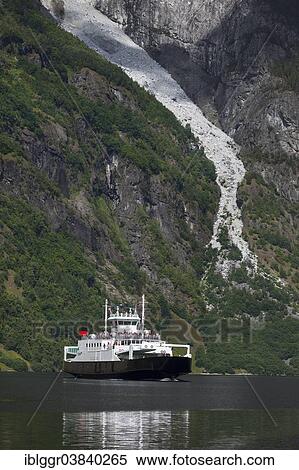 "Ferry """"Sognefjord"""" in Naeroyfjord, Aurland, Sogn og Fjordane, Norway, Europe" View Large Photo Image Stock Photography - "Ferry """"Sognefjord"""" in Naeroyfjord, Aurland, Sogn og Fjordane, Norway, Europe". Fotosearch