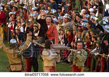 "Festive games on the show grounds, ladder races wearing medieval costumes, """"Landshut Wedding"""", Landshut, Lower Bavaria, Bavaria, Germany, Europe" View Large Photo Image Stock Photo - "Festive games on the show grounds, ladder races wearing medieval costumes, """"Landshut Wedding"""", Landshut, Lower Bavaria, Bavaria, Germany, Europe". Fotosearch