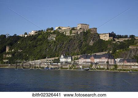 "Festung Ehrenbreitstein Fortress above the Rhine near Koblenz, Rhineland-Palatinate, Germany, Europe" View Large Photo Image Stock Image - "Festung Ehrenbreitstein Fortress above the Rhine near Koblenz, Rhineland-Palatinate, Germany, Europe". Fotosearch