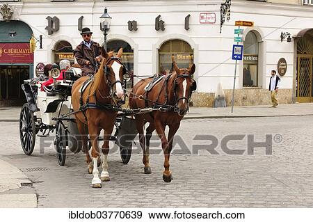 "Fiaker, horse-drawn carriage, Vienna, Austria, Europe" View Large Photo Image Stock Photo - "Fiaker, horse-drawn carriage, Vienna, Austria, Europe". Fotosearch