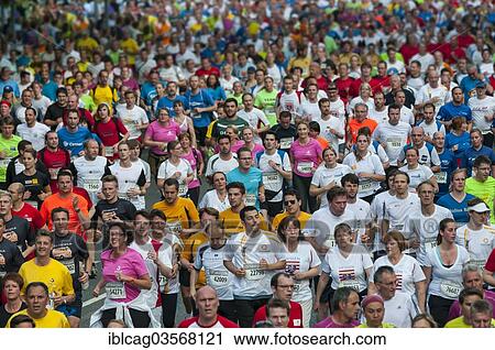 "Field of runners at the J. P. Morgan Corporate Challenge Run, Westend, Frankfurt am Main, Hesse, Germany, Europe" View Large Photo Image Stock Image - "Field of runners at the J. P. Morgan Corporate Challenge Run, Westend, Frankfurt am Main, Hesse, Germany, Europe". Fotosearch