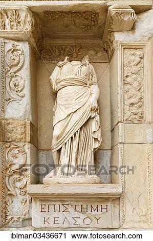 "Figure of Episteme, Library of Celsus, Ephesus, Selcuk, Izmir Province, Aegean Region, Turkey, Asia" View Large Photo Image Stock Image - "Figure of Episteme, Library of Celsus, Ephesus, Selcuk, Izmir Province, Aegean Region, Turkey, Asia". Fotosearch