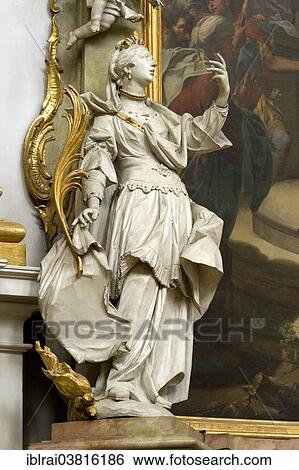 "Figure of St. Agatha, by J. B. Straub, baroque Church of the Assumption of St. Mary, Ettal Abbey, Ettal, Upper Bavaria, Bavaria, Germany, Europe" View Large Photo Image Stock Photograph - "Figure of St. Agatha, by J. B. Straub, baroque Church of the Assumption of St. Mary, Ettal Abbey, Ettal, Upper Bavaria, Bavaria, Germany, Europe". Fotosearch