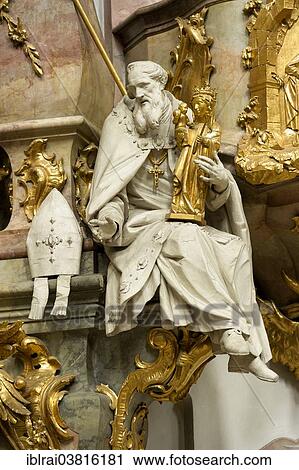 "Figure of St. Korbinian with Altotting Madonna, baroque Church of the Assumption of St. Mary, Ettal Abbey, Ettal, Upper Bavaria, Bavaria, Germany, Europe" View Large Photo Image Stock Image - "Figure of St. Korbinian with Altotting Madonna, baroque Church of the Assumption of St. Mary, Ettal Abbey, Ettal, Upper Bavaria, Bavaria, Germany, Europe". Fotosearch
