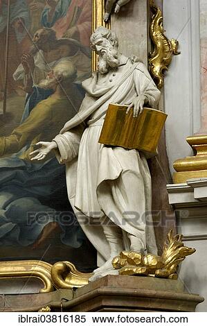 "Figure of the Apostle Matthias, by Franz Georg Hermann, baroque Church of the Assumption of St. Mary, Ettal Abbey, Ettal, Upper Bavaria, Bavaria, Germany, Europe" View Large Photo Image Stock Photography - "Figure of the Apostle Matthias, by Franz Georg Hermann, baroque Church of the Assumption of St. Mary, Ettal Abbey, Ettal, Upper Bavaria, Bavaria, Germany, Europe". Fotosearch