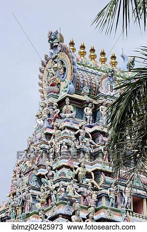 "Figures at the entrance of a Hindu temple, Sri Srinivasa Perumal Temple in the Indian district, Little India, city centre, Singapore, Asia" View Large Photo Image Stock Image - "Figures at the entrance of a Hindu temple, Sri Srinivasa Perumal Temple in the Indian district, Little India, city centre, Singapore, Asia". Fotosearch