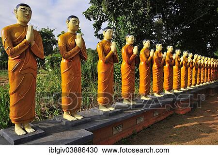 "Figures of Buddhist nuns, outside a monastery, near Sigiriya, Central Province, Sri Lanka, Asia" View Large Photo Image Stock Image - "Figures of Buddhist nuns, outside a monastery, near Sigiriya, Central Province, Sri Lanka, Asia". Fotosearch