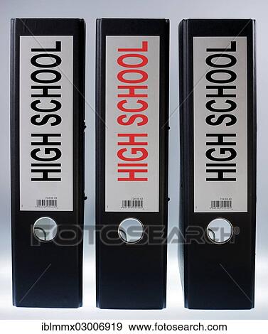 File folders labeled " High School" View Large Photo Image Stock Photo - File folders labeled " High School". Fotosearch