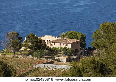 "Finca near Banyalbufar, Serra de Tramuntana, Northwestern Coast, Mallorca, Balearic Islands, Mediterranean Sea, Spain, Europe" View Large Photo Image Stock Photograph - "Finca near Banyalbufar, Serra de Tramuntana, Northwestern Coast, Mallorca, Balearic Islands, Mediterranean Sea, Spain, Europe". Fotosearch