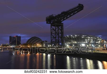 "Finnieston Crane, construction site of the """"The Hydro"""" arena, Clyde Auditorium, Glasgow, Scotland, United Kingdom, Europe" View Large Photo Image Stock Image - "Finnieston Crane, construction site of the """"The Hydro"""" arena, Clyde Auditorium, Glasgow, Scotland, United Kingdom, Europe". Fotosearch