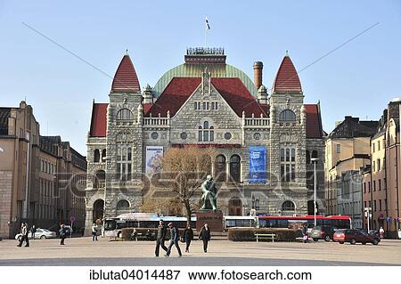 "Finnish National Theatre, Suomen Kansallisteatteri, made of grey granite, 1902, Helsinki, Finland, Europe" View Large Photo Image Stock Photo - "Finnish National Theatre, Suomen Kansallisteatteri, made of grey granite, 1902, Helsinki, Finland, Europe". Fotosearch