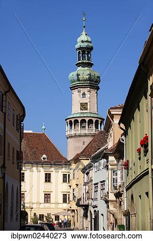 Stock Image - "Fire tower, watchtower, Tueztorony, Sopron, Hungary, Europe". Fotosearch