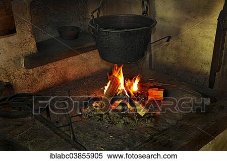 "Fireplace with a boiler in Markus Wasmeier Farm and Winter Sports Museum, Schliersee, Upper Bavaria, Bavaria, Germany, Europe" View Large Photo Image Stock Photography - "Fireplace with a boiler in Markus Wasmeier Farm and Winter Sports Museum, Schliersee, Upper Bavaria, Bavaria, Germany, Europe". Fotosearch