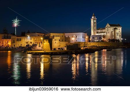 "Fireworks, harbor, Romanesque Cathedral of Trani, 11th century, old town Trani, Apulia, Italy, Europe" View Large Photo Image Stock Photograph - "Fireworks, harbor, Romanesque Cathedral of Trani, 11th century, old town Trani, Apulia, Italy, Europe". Fotosearch
