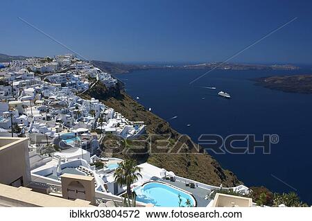 "Firostefani and Imerovigli with views of the Caldera, Santorini, Cyclades, Greece, Europe" View Large Photo Image Stock Image - "Firostefani and Imerovigli with views of the Caldera, Santorini, Cyclades, Greece, Europe". Fotosearch