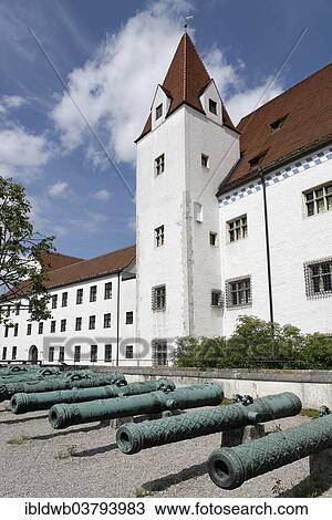 "First courtyard with old cannons, New Castle, Ingolstadt, Upper Bavaria, Bavaria, Germany, Europe" View Large Photo Image Stock Image - "First courtyard with old cannons, New Castle, Ingolstadt, Upper Bavaria, Bavaria, Germany, Europe". Fotosearch