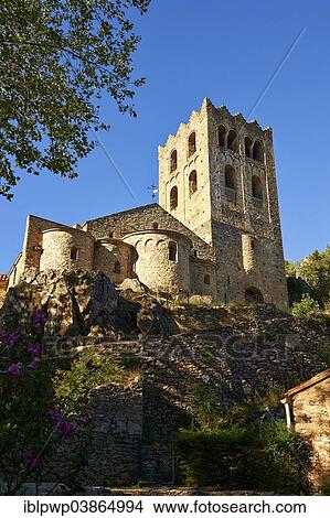 "First Romanesque or Lombard Romanesque style Abbey of Saint Martin-du-Canigou, Pyrenees-Orientales, France, Europe" View Large Photo Image Picture - "First Romanesque or Lombard Romanesque style Abbey of Saint Martin-du-Canigou, Pyrenees-Orientales, France, Europe". Fotosearch