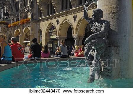 "Fischbrunnen, Fish Fountain, Marienplatz, Munich, Bavaria, Germany, Europe" View Large Photo Image Stock Image - "Fischbrunnen, Fish Fountain, Marienplatz, Munich, Bavaria, Germany, Europe". Fotosearch