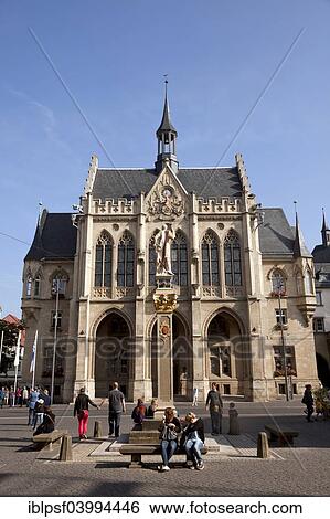 "Fischmarkt square with City Hall, Erfurt, Thuringia, Germany, Europe" View Large Photo Image Stock Photograph - "Fischmarkt square with City Hall, Erfurt, Thuringia, Germany, Europe". Fotosearch