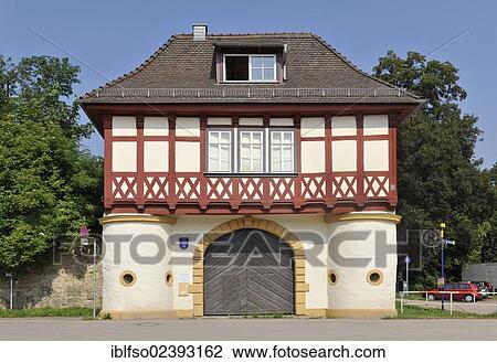 "Fischtor gate at Woolmarkt square, the former entrance to the castle garden, apartment of the Hoffischers, Arnstadt, Thuringia, Germany, Europe" View Large Photo Image Stock Image - "Fischtor gate at Woolmarkt square, the former entrance to the castle garden, apartment of the Hoffischers, Arnstadt, Thuringia, Germany, Europe". Fotosearch