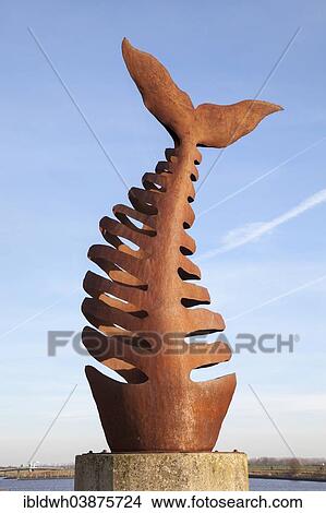 "Fish bone sculpture, Leybucht bay, Greetsiel, Krummhorn, East Frisia, Lower Saxony, Germany, Europe" View Large Photo Image Picture - "Fish bone sculpture, Leybucht bay, Greetsiel, Krummhorn, East Frisia, Lower Saxony, Germany, Europe". Fotosearch