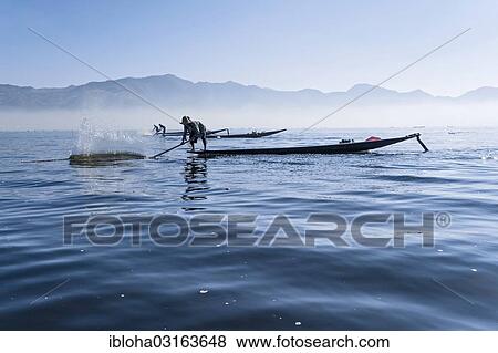 "Fisherman on the Inle Lake, Nyaung Shwe, Shan State, Myanmar, Burma, Asia" View Large Photo Image Stock Photo - "Fisherman on the Inle Lake, Nyaung Shwe, Shan State, Myanmar, Burma, Asia". Fotosearch